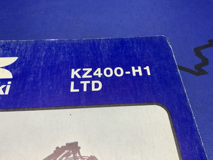 Kawasaki KZ400-H1 Service Manual 1979 OEM 99963-0027-01
