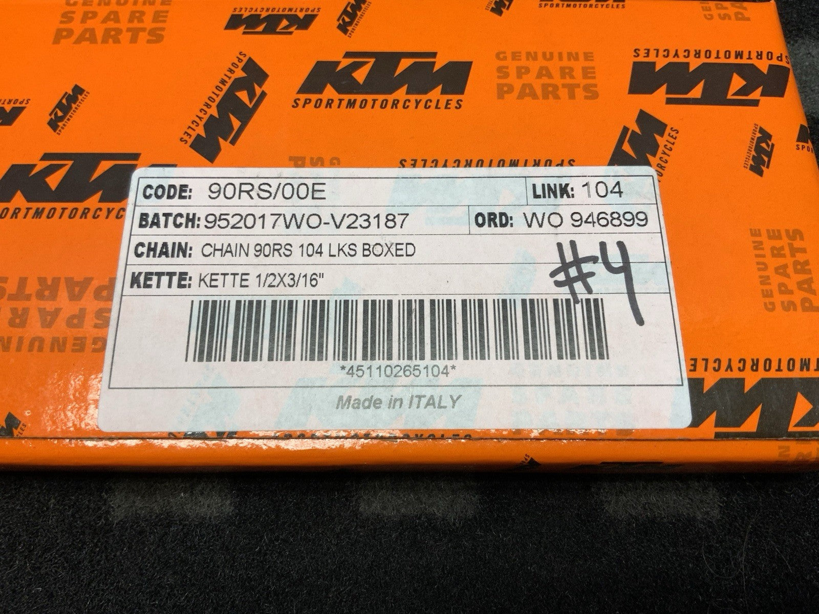 KTM Chain 1/2X3/16'' 50SX 2006-2023 OEM 45110265104