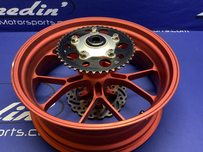 Aprilia Rear Wheel W/ BrakeTech Rotor/Captive Spacer RSV4 2015-2018 OEM 2B002033