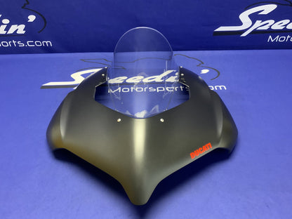 Ducati Front Nose Cowling W/ Windscreen (Black) Panigale V2 20-25 OEM 48114251AS