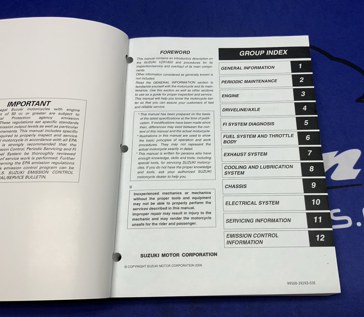 Suzuki Boulevard ZVR1800 Service Manual 2006-2025 OEM 99500-39293-03E