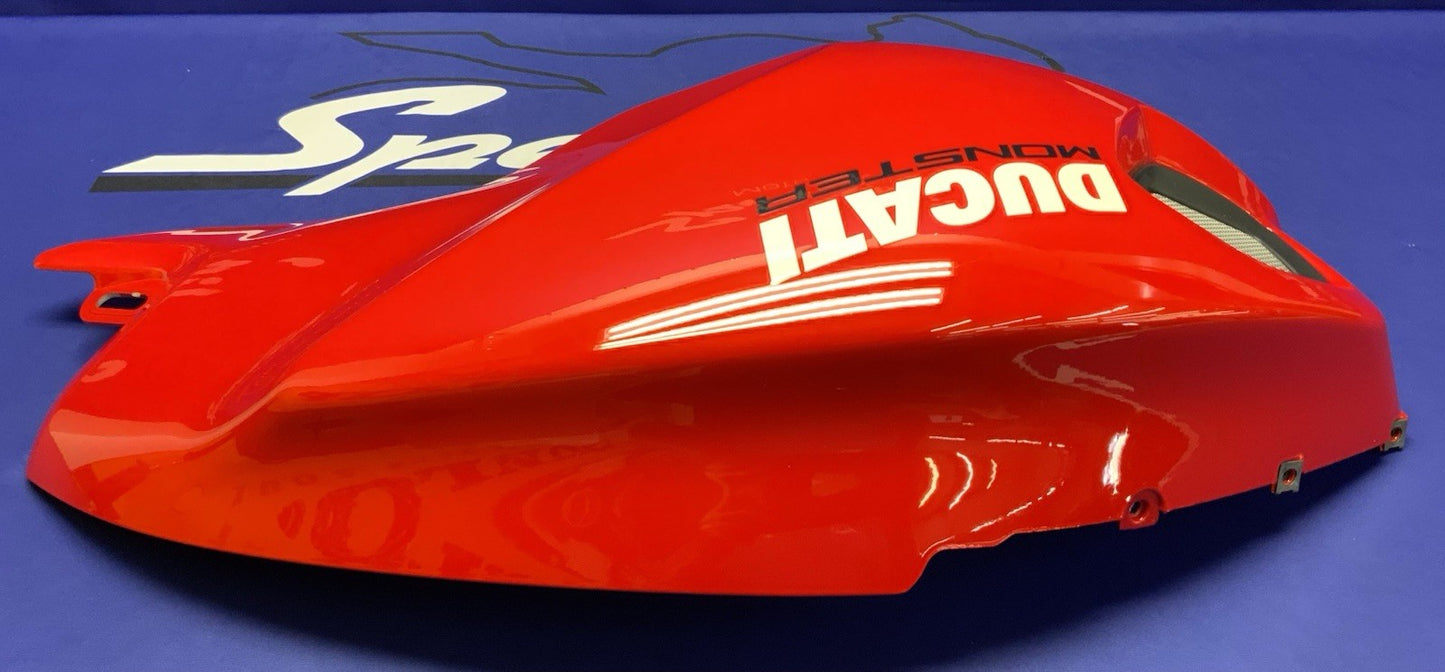 Ducati Left Tank Fairing (Red) Monster 696 2008-2013 OEM 48012591DA