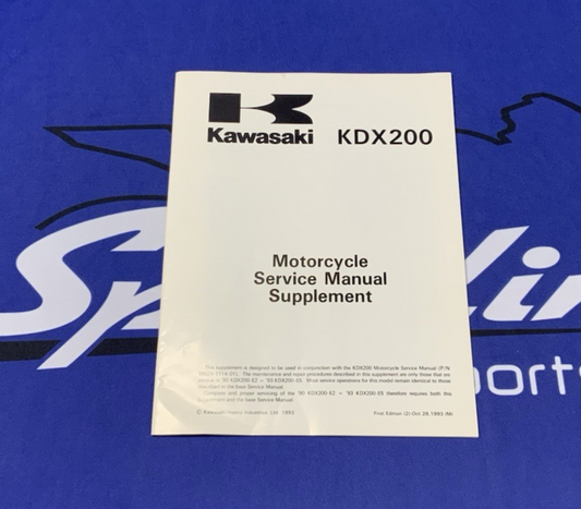Kawasaki KDX200 Service Manual 1990-1994 OEM 99924-1166-51