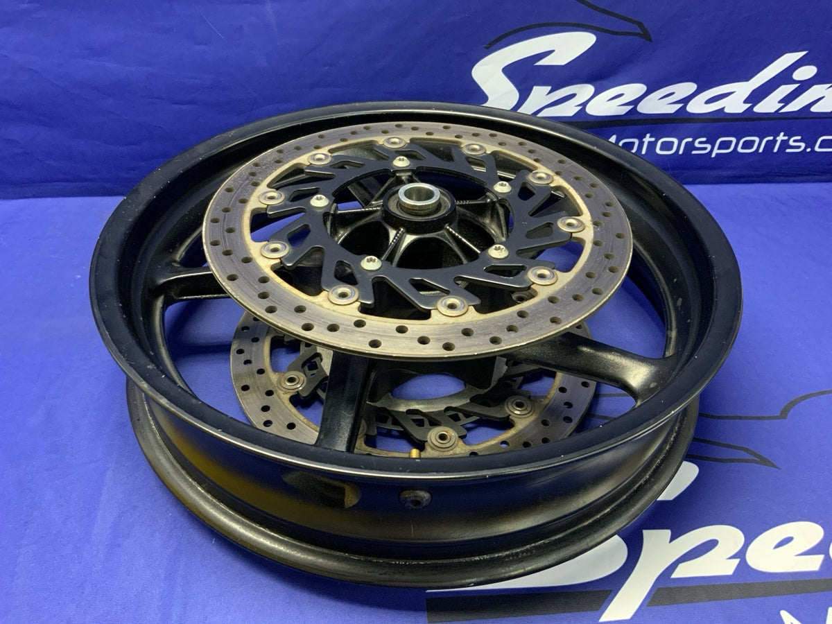 Yamaha Front Cast Wheel (Black) W/ Rotor YZF-R1 2012-2014 OEM 1KB-25168-00-2X