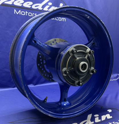 Suzuki Rear Wheel W/ Brake Rotor (Blue) GSXR 600/750 2006-07 OEM 64111-01H00-YLY