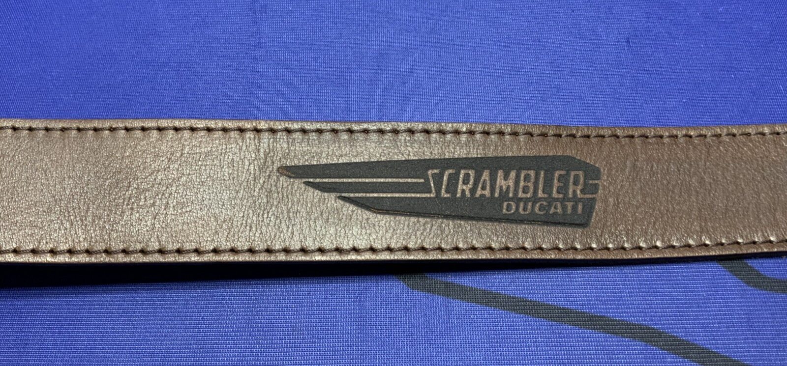 Ducati Scrambler Logo Leather Belt (Brown) 100 cm OEM 987691895