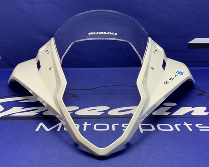 Suzuki Front Cowling W/ Windscreen (Pearl) GSX-8R 24-26 OEM 94410-25L01-QU2-1