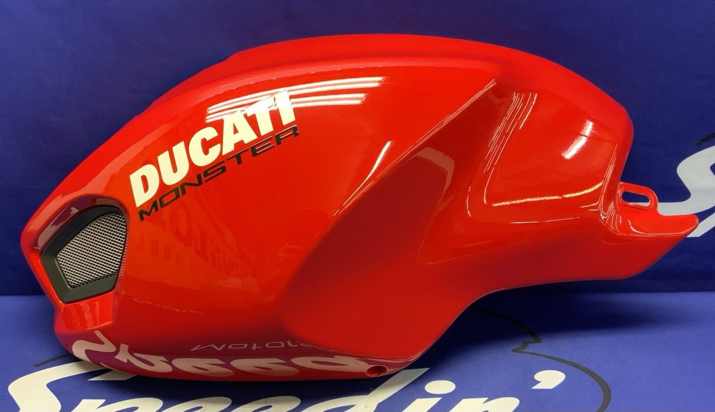 Ducati Left Tank Fairing (Red) Monster 696 2008-2013 OEM 48012591DA
