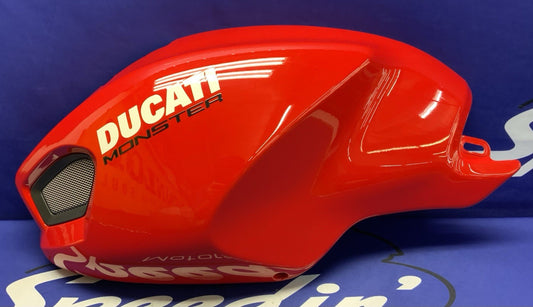Ducati Left Tank Fairing (Red) Monster 696 2008-2013 OEM 48012591DA