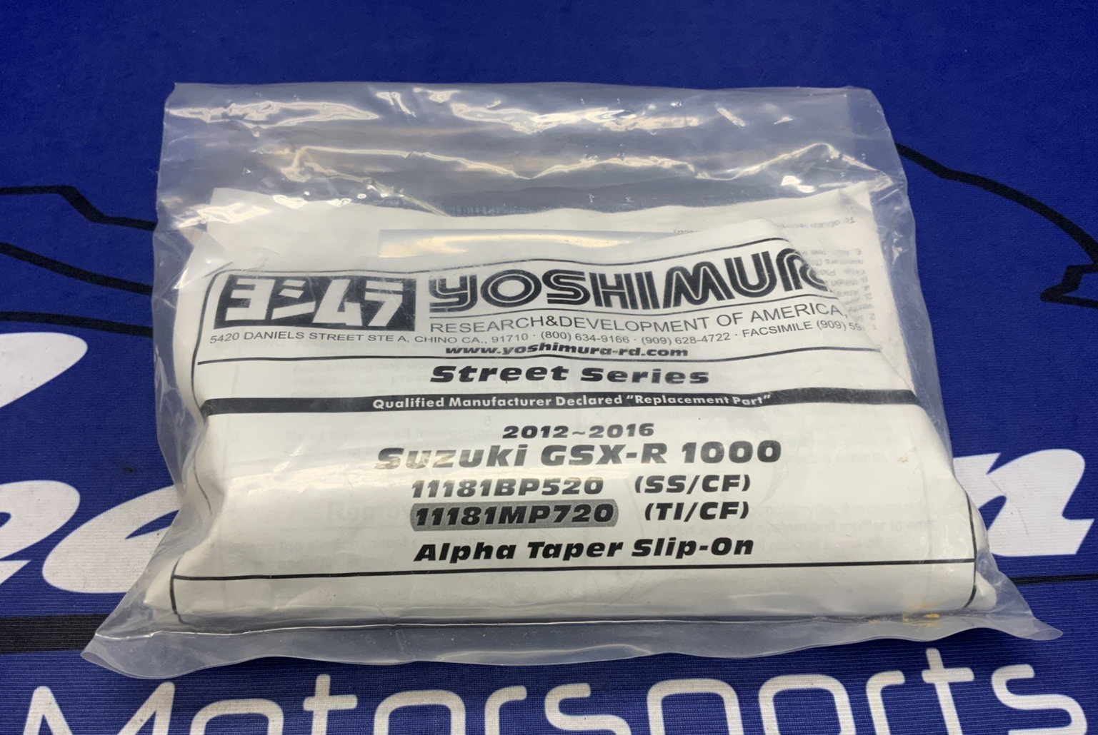 Yoshimura Alpha/T Sound Insert Kit GSXR 1000 2012-2016 INS-20-K