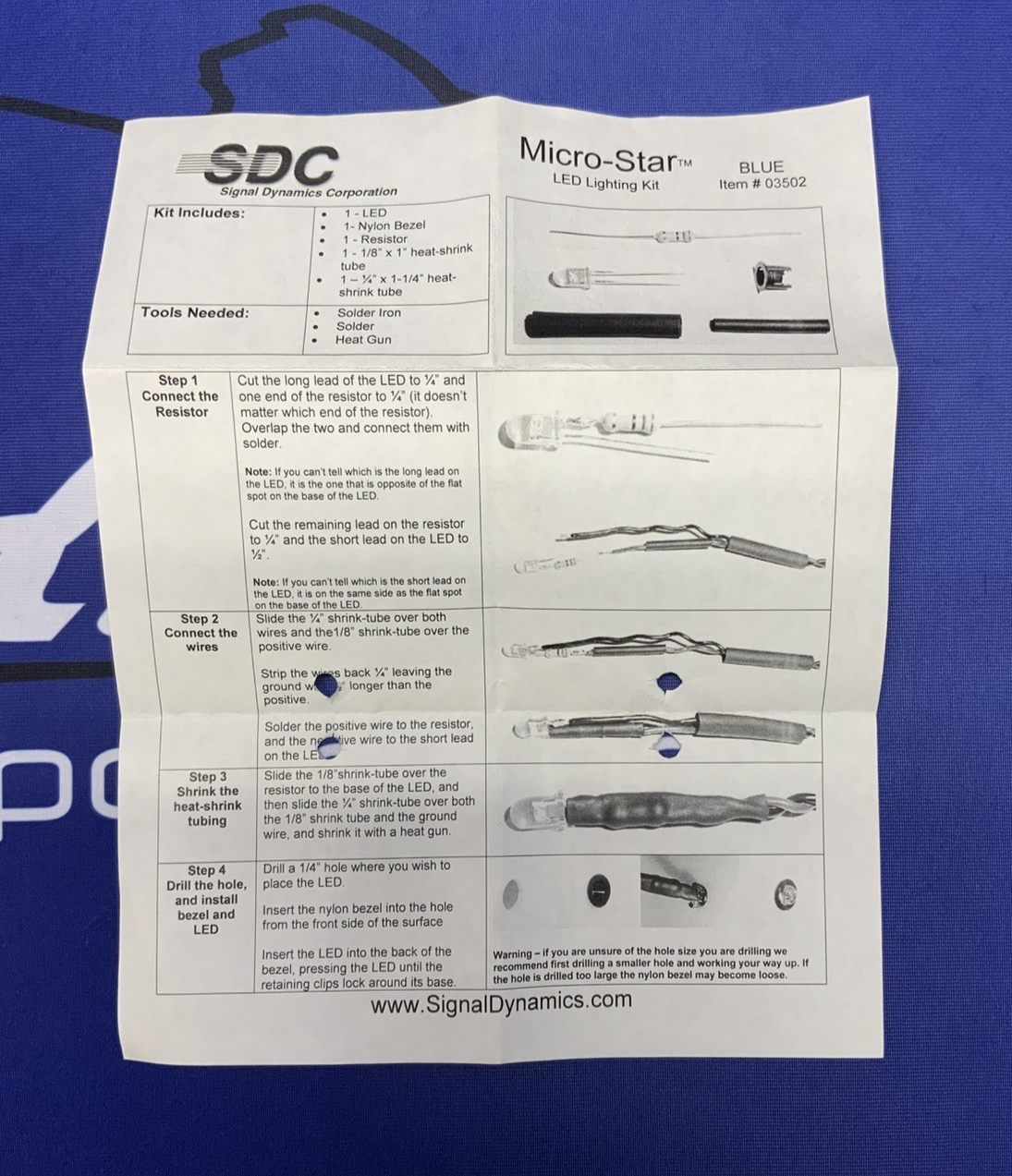 Signal Dynamics Corporation LED Lighting Kit (Blue) 03502
