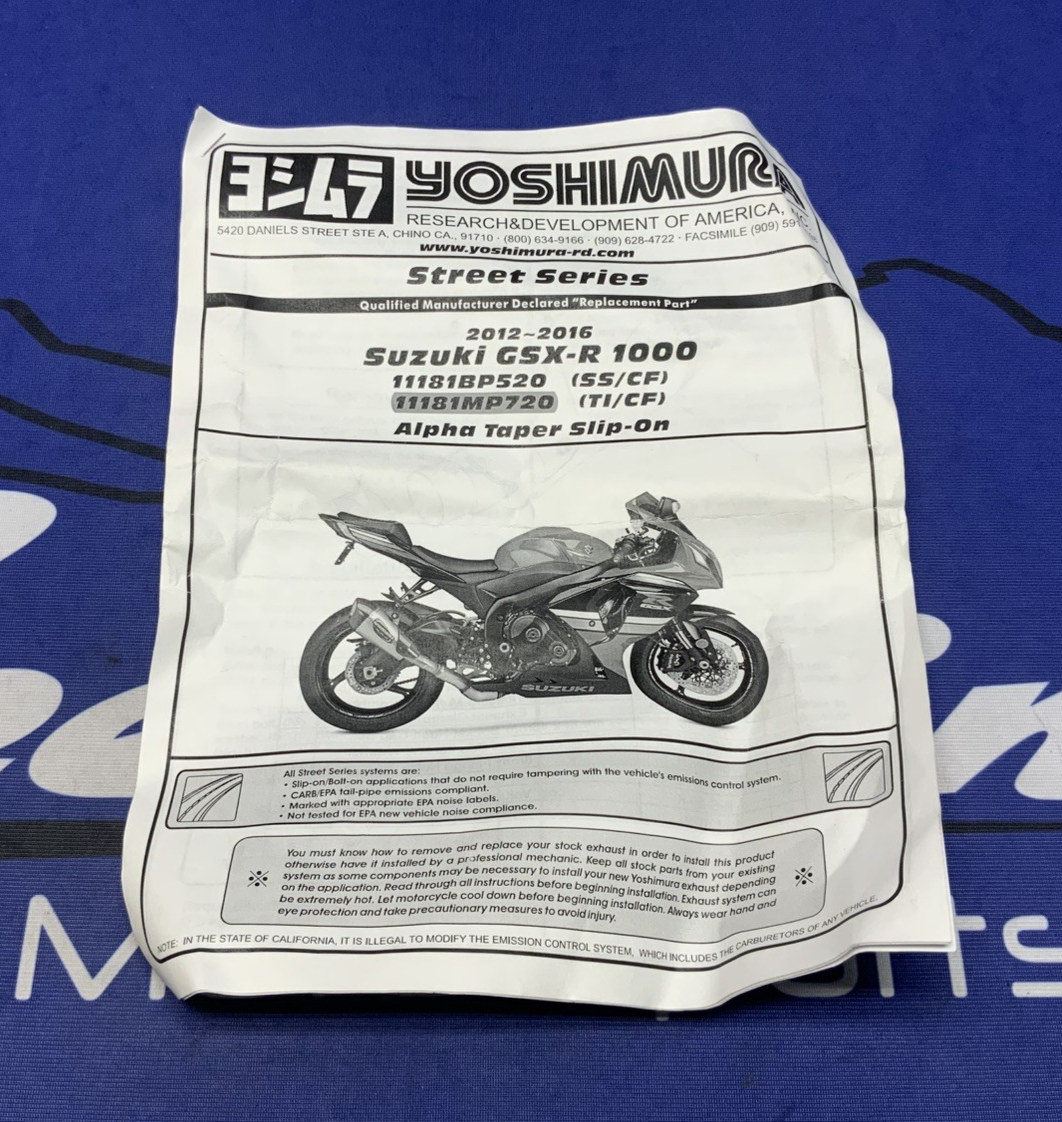 Yoshimura Alpha/T Sound Insert Kit GSXR 1000 2012-2016 INS-20-K