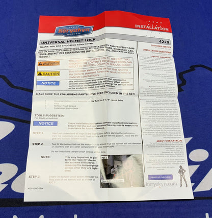 Kuryakyn Chrome Universal Helmet Lock for 7/8" - 1 1/4" Tubes - 4220