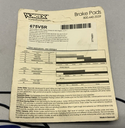 Vortex Racing Sintered Performance Brake Pads Rear S1000R 2014-2019 675VSR