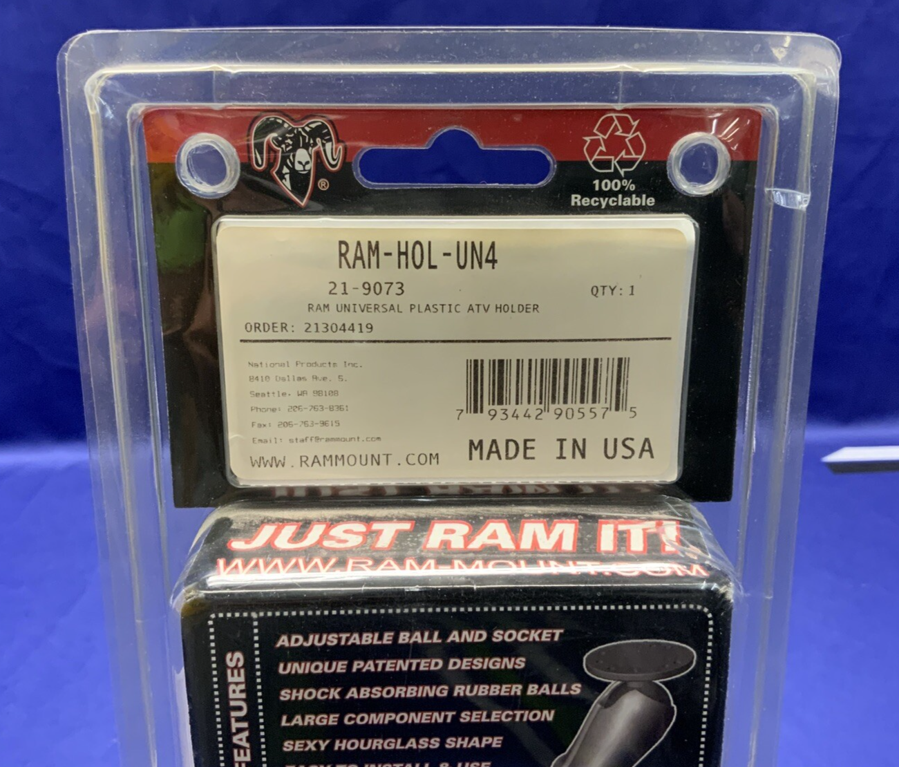 Ram Mounts Finger-Grip Universal GPS & Radio Holder RAM-HOL-UN4U