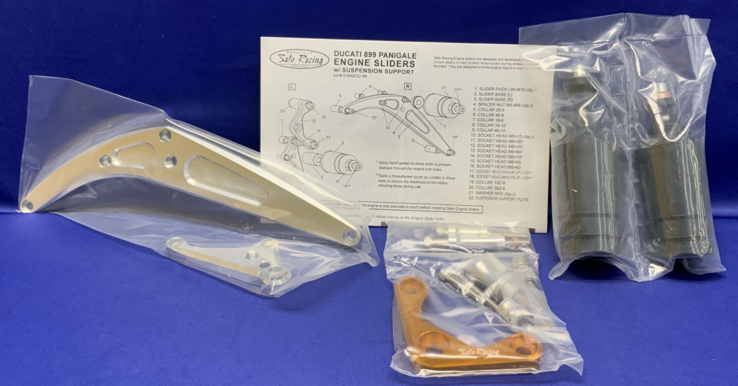 Sato Racing Engine Slider W/ Suspension Support 899 Panigale 14-15 D-899ES2-BK