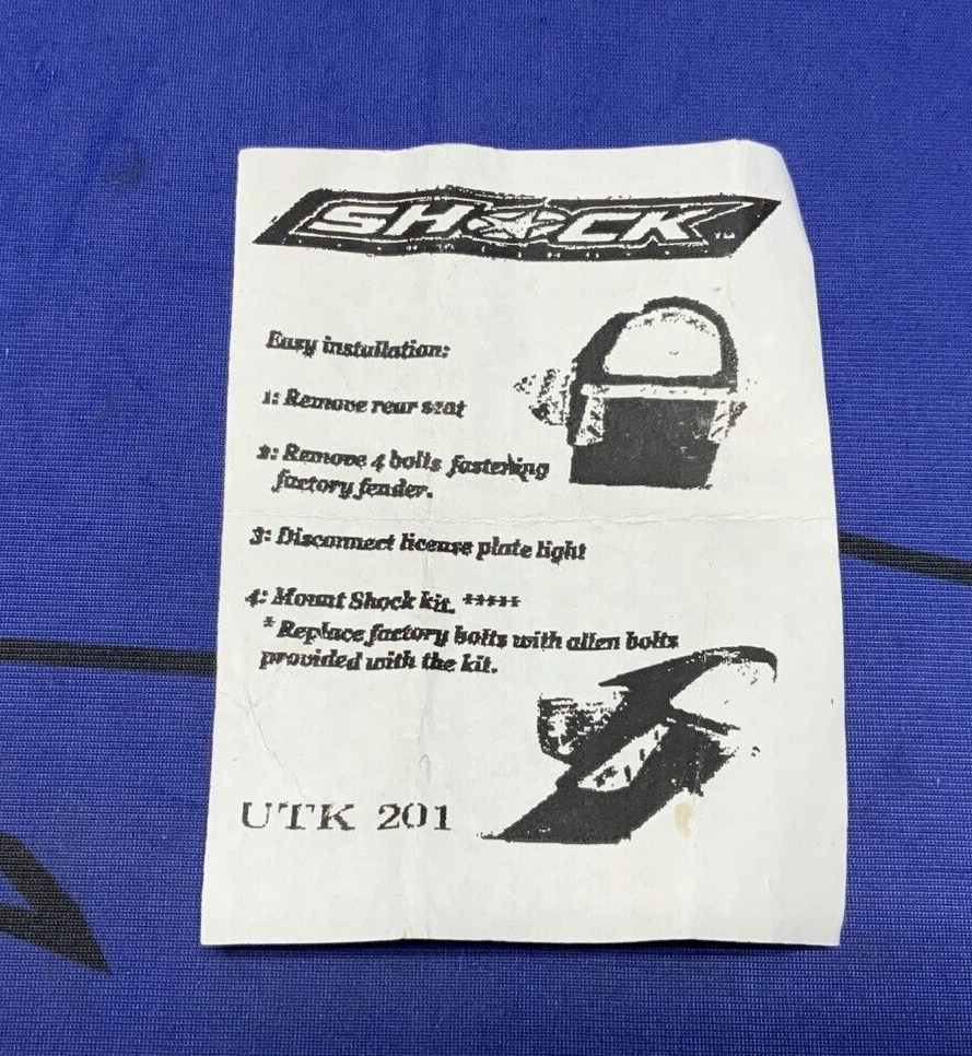 Shock Racing Fender Eliminator Kit GSXR 1000 2007 UTK-201