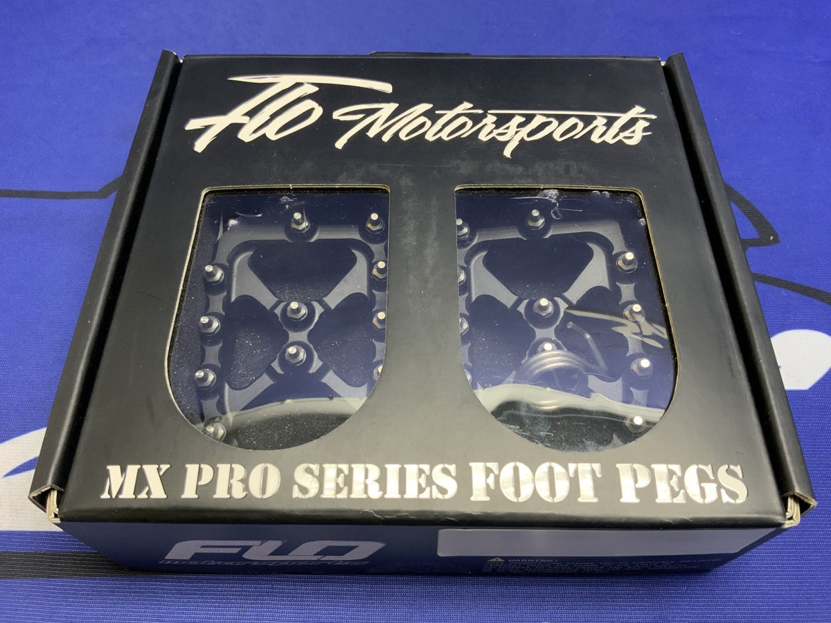 Flo Motorsports Pit Bike Foot Pegs CRF/KLX Kawasaki KLX110 FPEG-798BLK