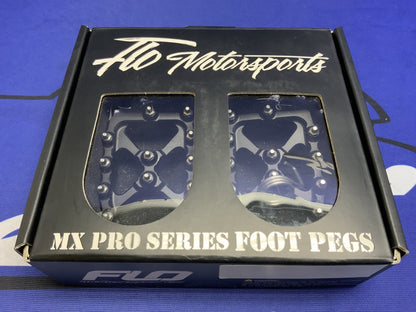 Flo Motorsports Pit Bike Foot Pegs CRF/KLX Kawasaki KLX110 FPEG-798BLK
