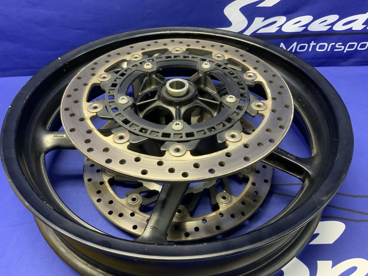 Yamaha Front Cast Wheel (Black) W/ Rotor YZF-R1 2012-2014 OEM 1KB-25168-00-2X