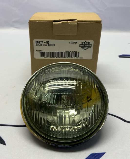 Harley Davidson Sealed Beam Smoked Headlight Ultra Classic 2003 OEM 68274-03