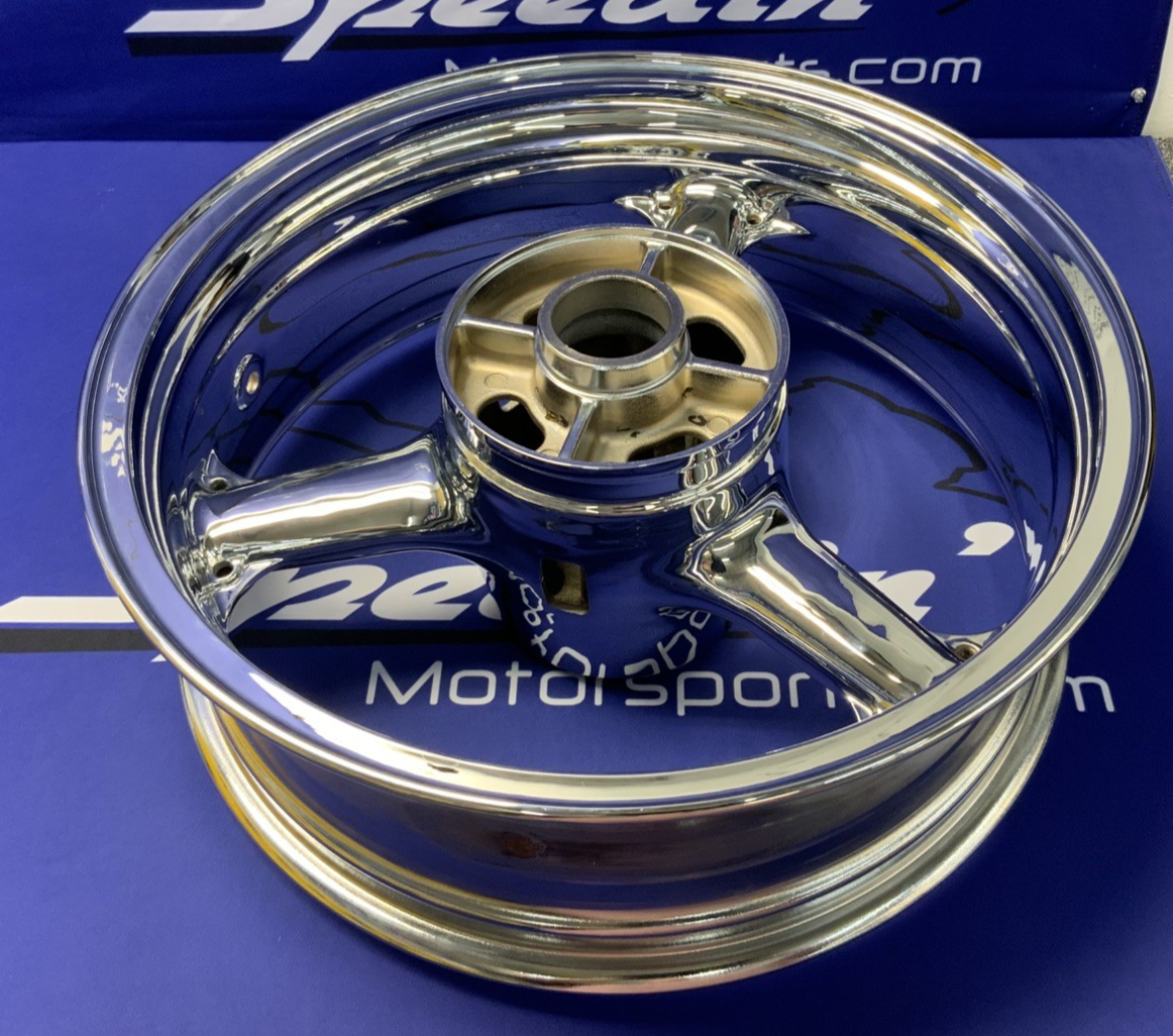 Kawasaki Front & Rear Wheel (Chrome) ZX-6R/636 2003-2004 OEM 41073-0112-R2