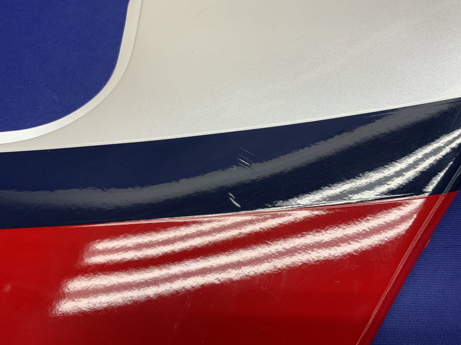 Kawasaki Right Side Cover (Red, White & Blue) Ninja 600 85-86 OEM 36002-5196-P9