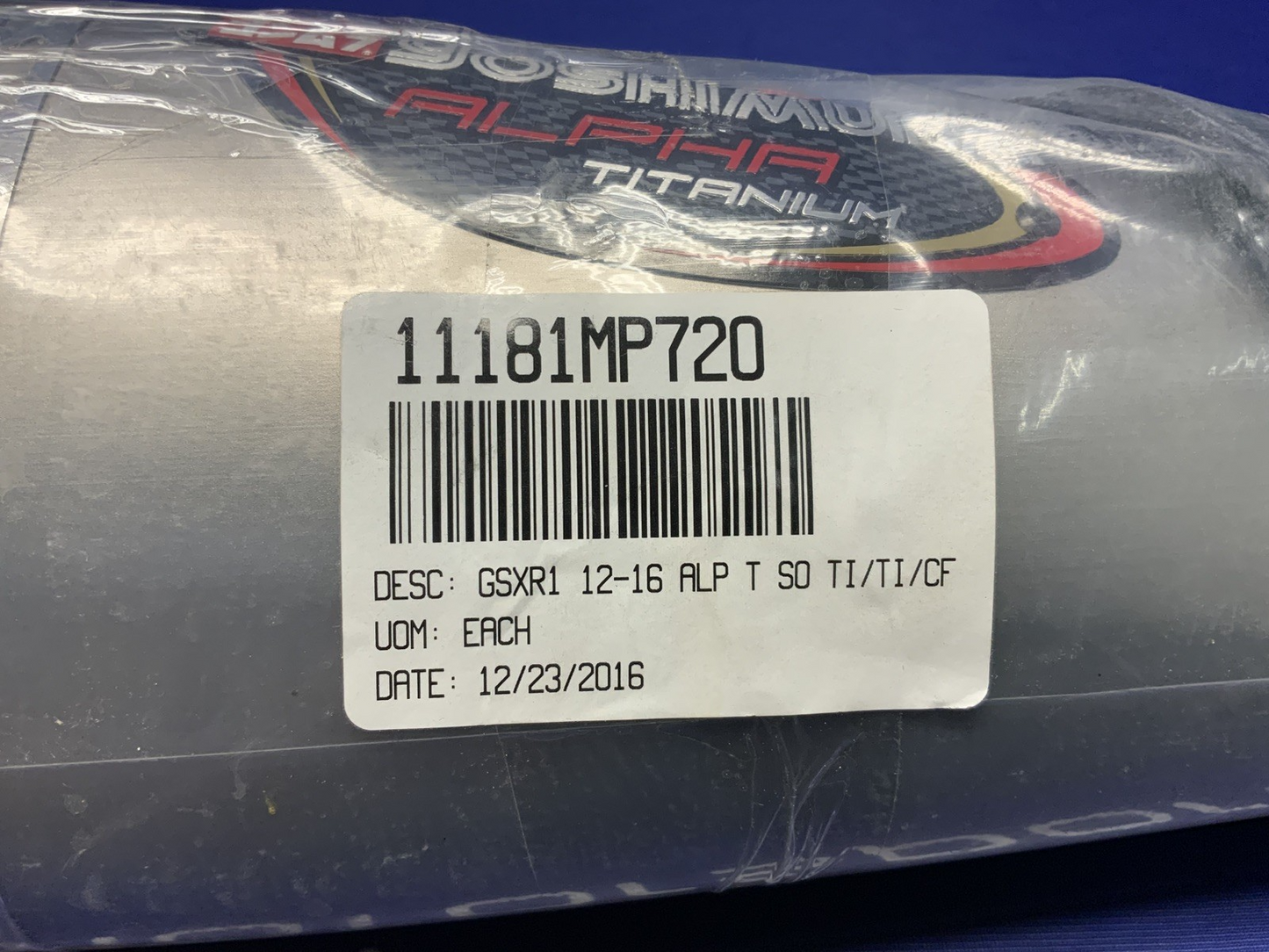 Yoshimura Alpha T Slip-On Titanium Muffler GSXR 1000 2012-2016 11181MP720