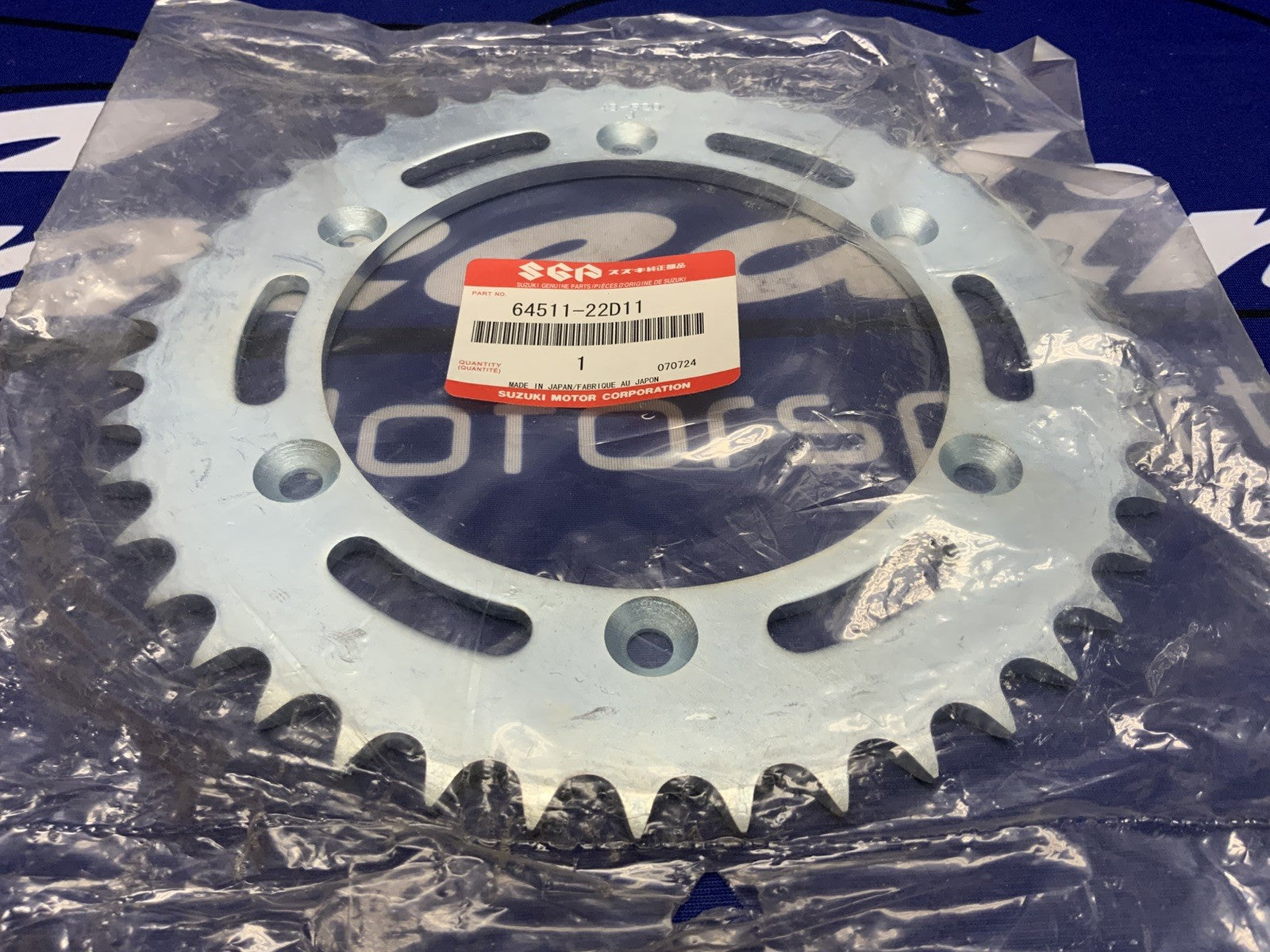 Suzuki Rear Sprocket DR350S 1990-1996 520 43 Tooth OEM 64511-22D11