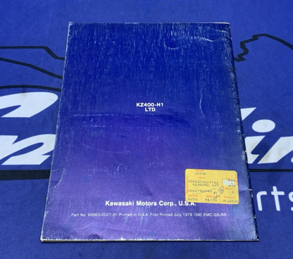 Kawasaki KZ400-H1 Service Manual 1979 OEM 99963-0027-01