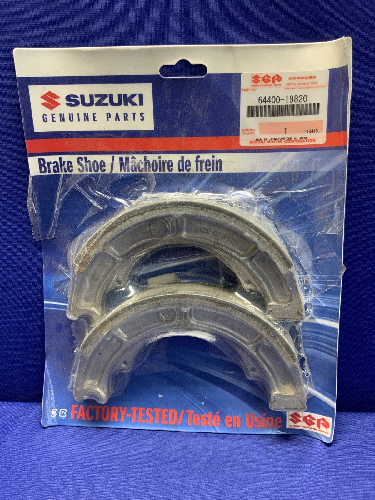 Suzuki Rear Brake Shoes QuadRunner LT-F250 1987-2002 OEM 64400-19820