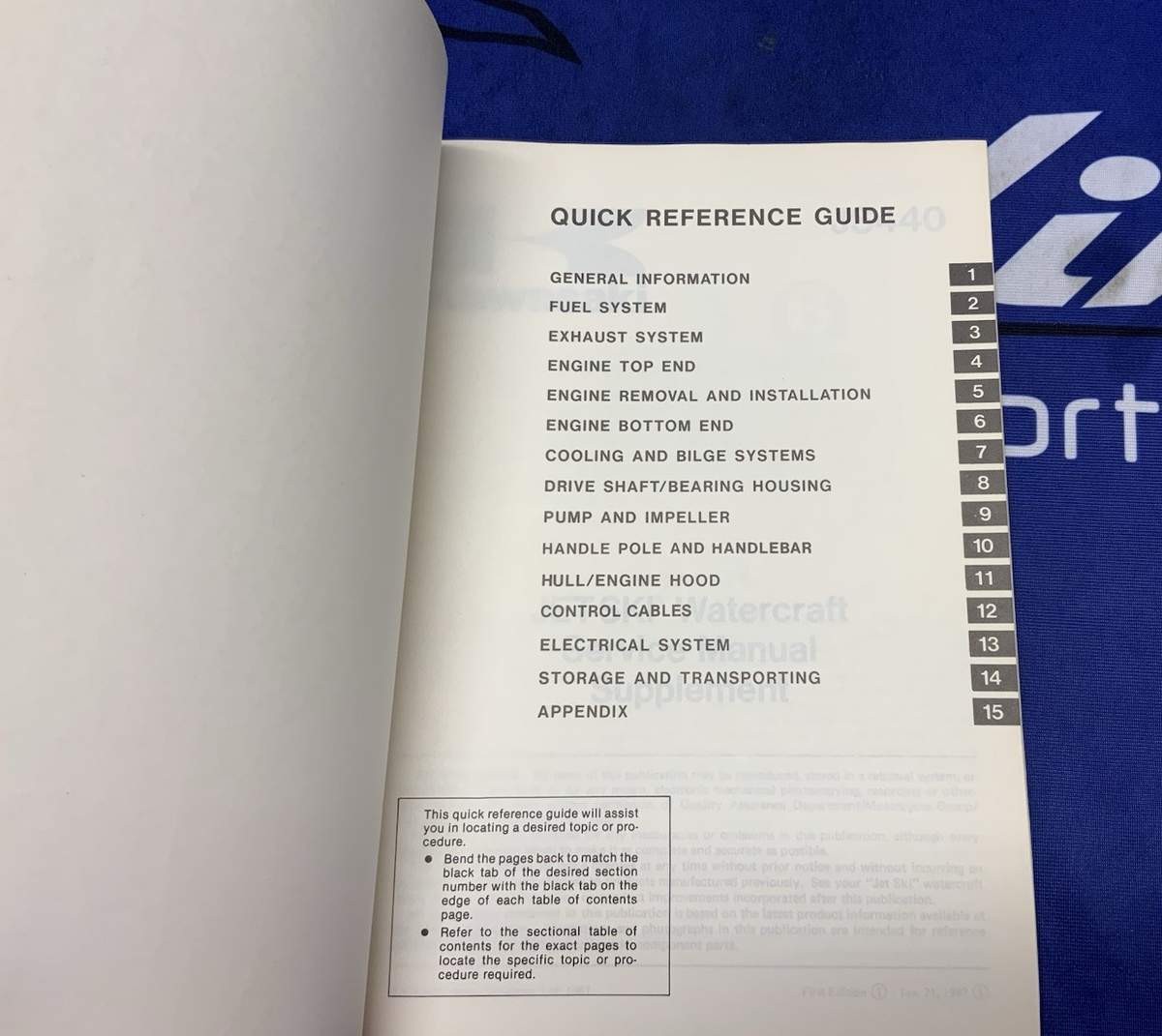 Kawasaki Jet Ski JS440 Service Manual 1984-1987 OEM 99924-1091-51
