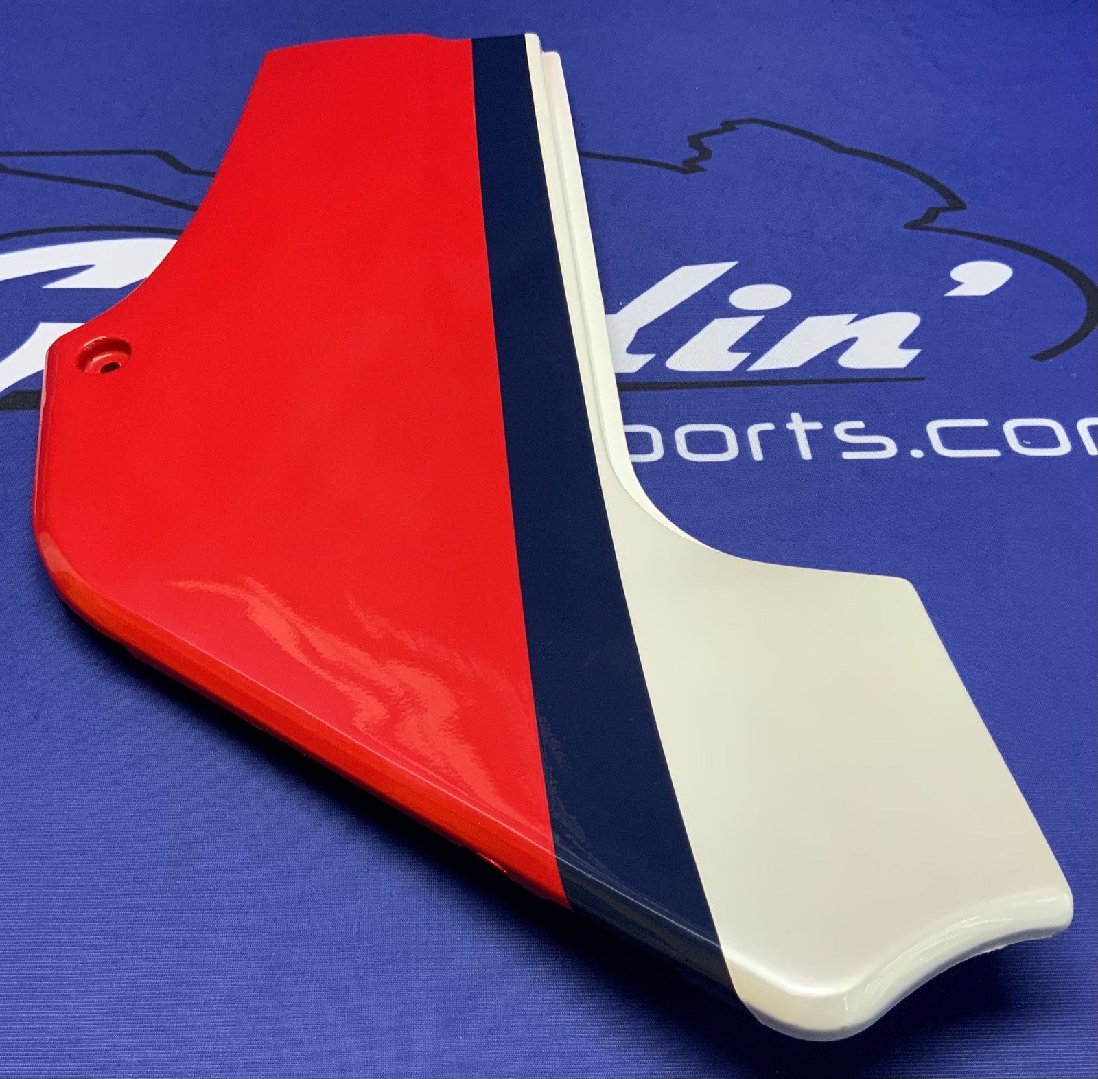 Kawasaki Right Side Cover (Red, White & Blue) Ninja 600 85-86 OEM 36002-5196-P9