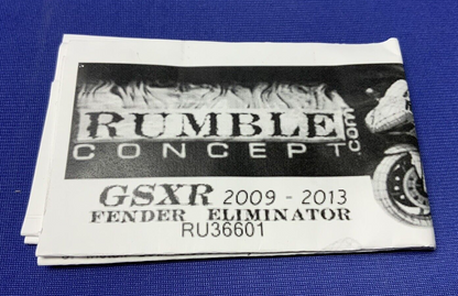 Rumble Concept Fender Eliminator GSXR 1000 2009-2013 RU3661