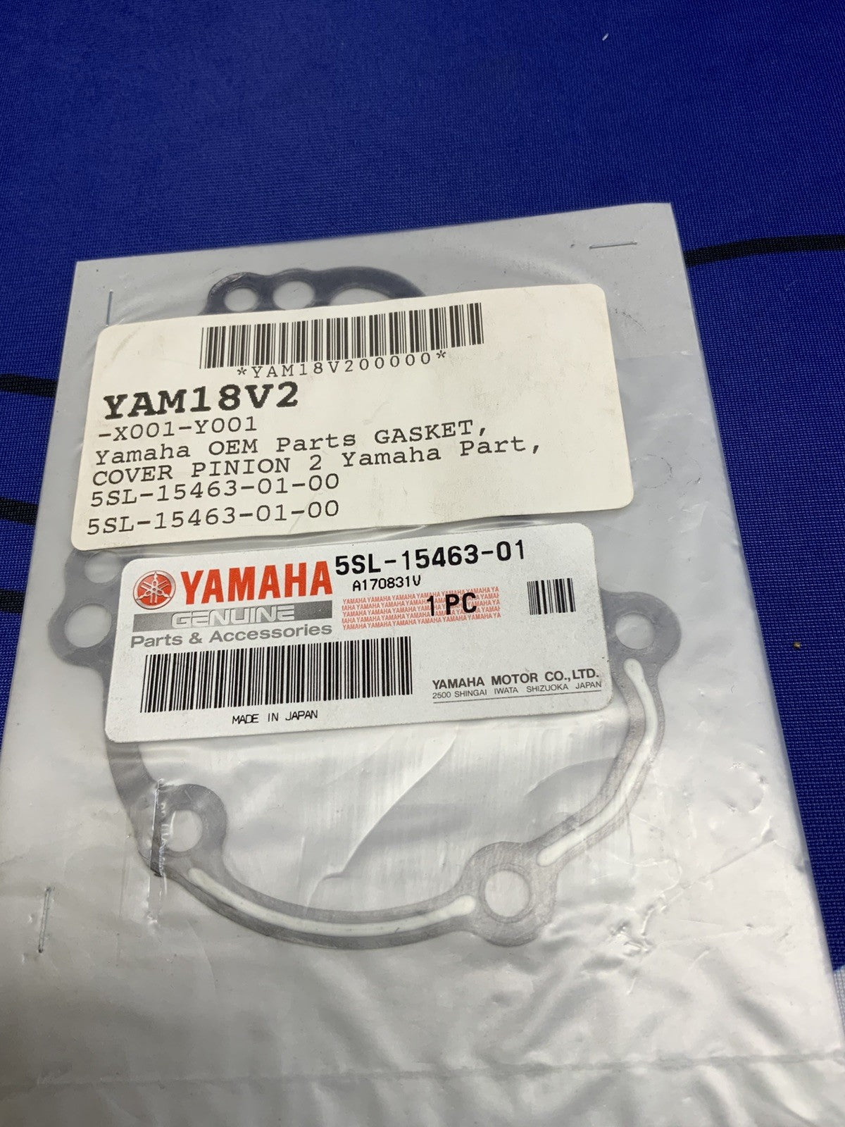 Yamaha Pinon 2 Cover Gasket YZF-R6 03-05 OEM 5SL-15463-01