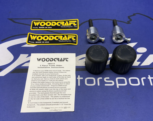 Woodcraft Frame Slider Kit W/ Pucks GSXR 1000 2009-2016 50-0250-15