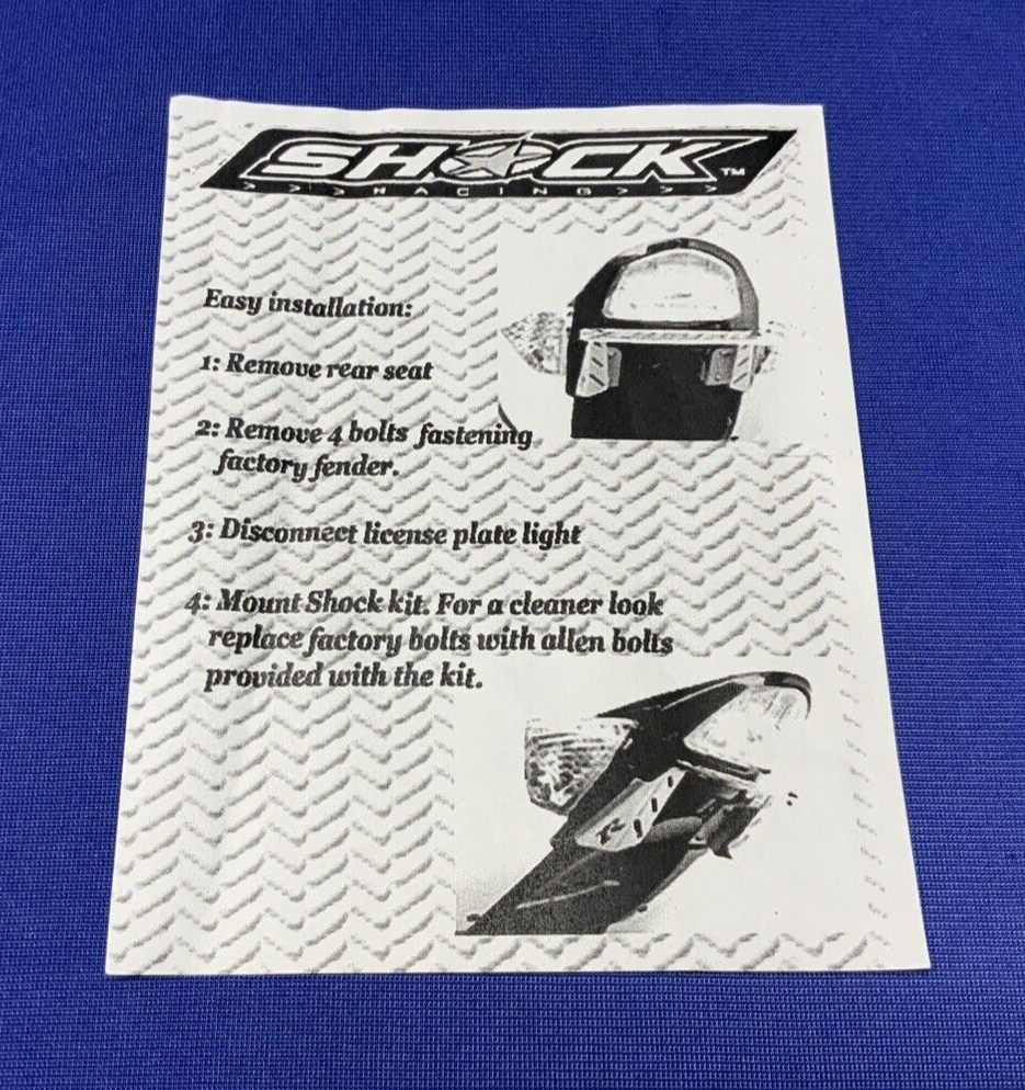 Shock Racing Fender Eliminator Kit GSXR 1000 2005 UTK-200