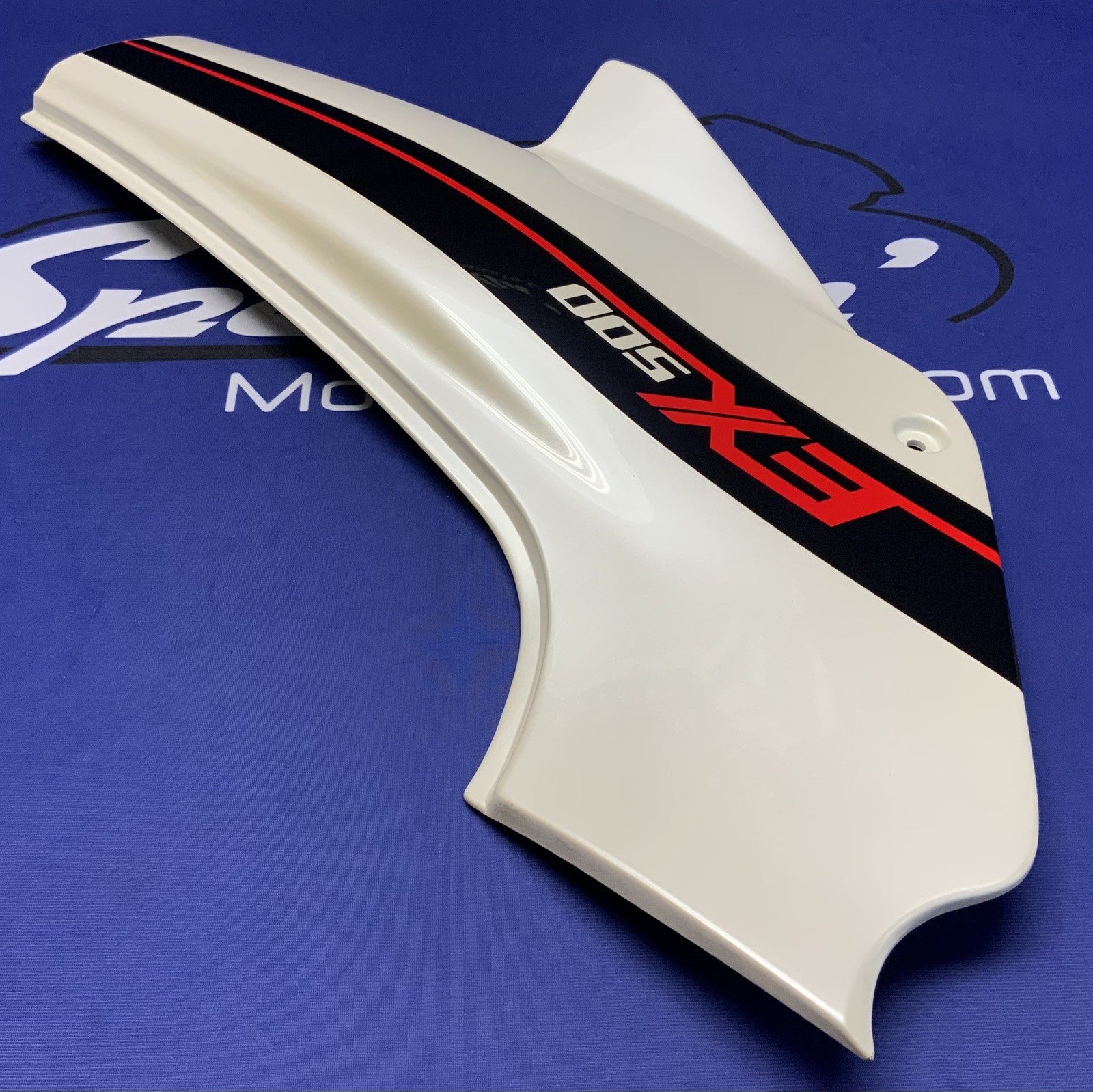 Kawasaki Left Side Cover (White) EX500 1988 OEM 36002-5445-R1
