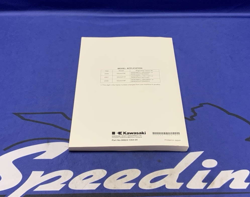 Kawasaki KX250F Service Manual 2006-2008 OEM 99924-1354-04