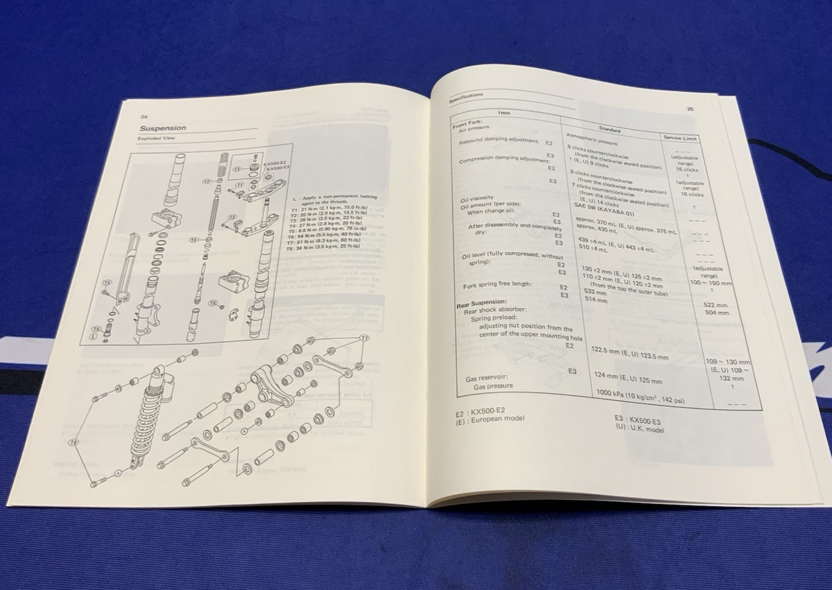 Kawasaki KX500 Service Manual 1990-1991 OEM 99924-1132-52