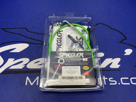 Spiegler Rennsport Green Brake Line Kit Suzuki GSX-R 600/750 2011-2026 S-SU0291