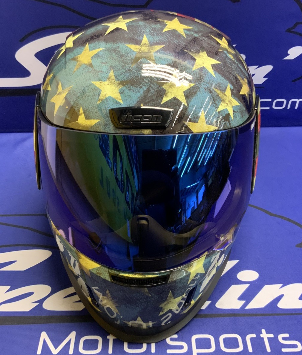 Icon Airfron Old Glory Red/White/Blue Helmet LG 010-14785