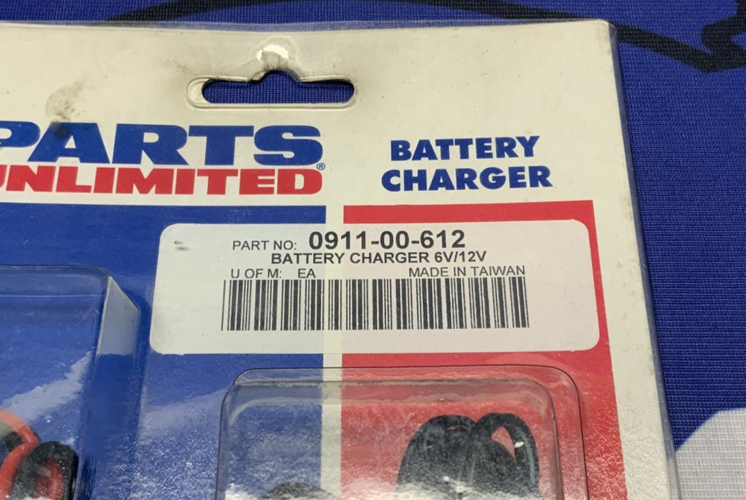 Parts Unlimited Battery Tender 6V/12V 0911-00-612