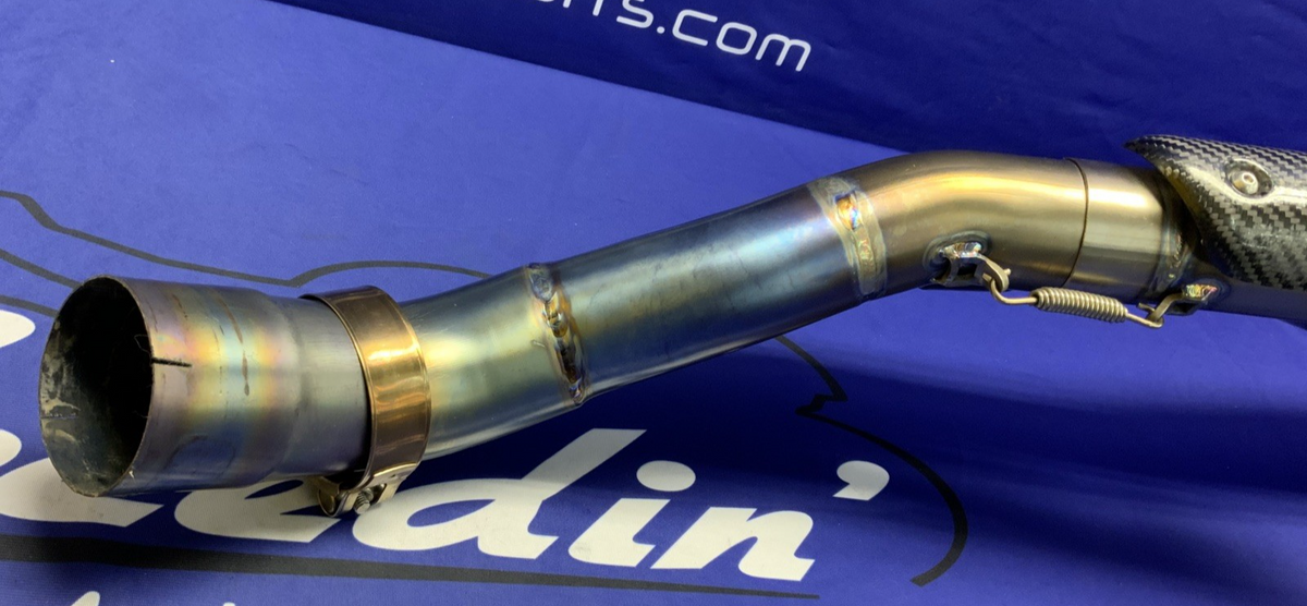 FM Projects Custom Rear Slip On Dual Exhaust System Aprilia RSV4RR 2015-2016 