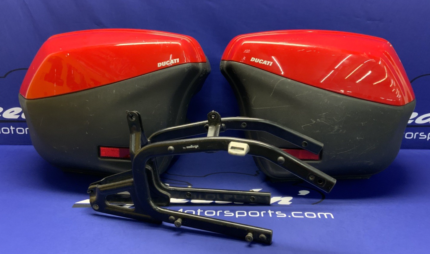 Ducati Saddle Bag Set (Red) STAS 2001-2005 OEM 69810151A/6981016A
