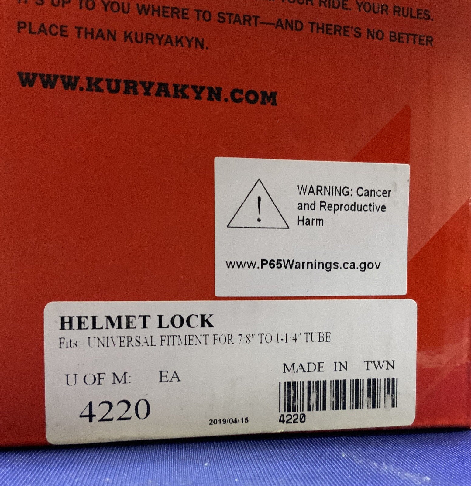 Kuryakyn Chrome Universal Helmet Lock for 7/8" - 1 1/4" Tubes - 4220