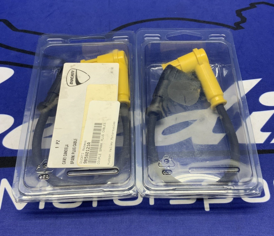 Ducati Spark Plug Pair (Yellow) Scrambler OEM 96580121A
