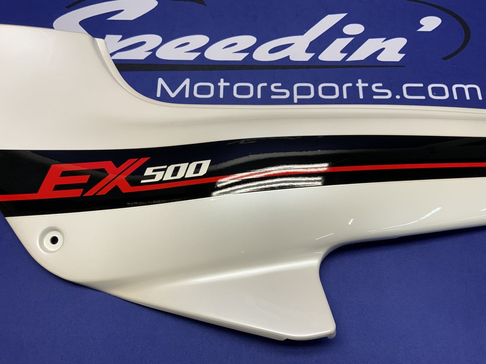 Kawasaki Left Side Cover (White) EX500 1988 OEM 36002-5445-R1