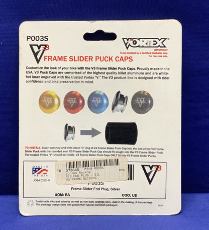 Vortex Frame Slider End Plug (Silver) V3 Frame P003S
