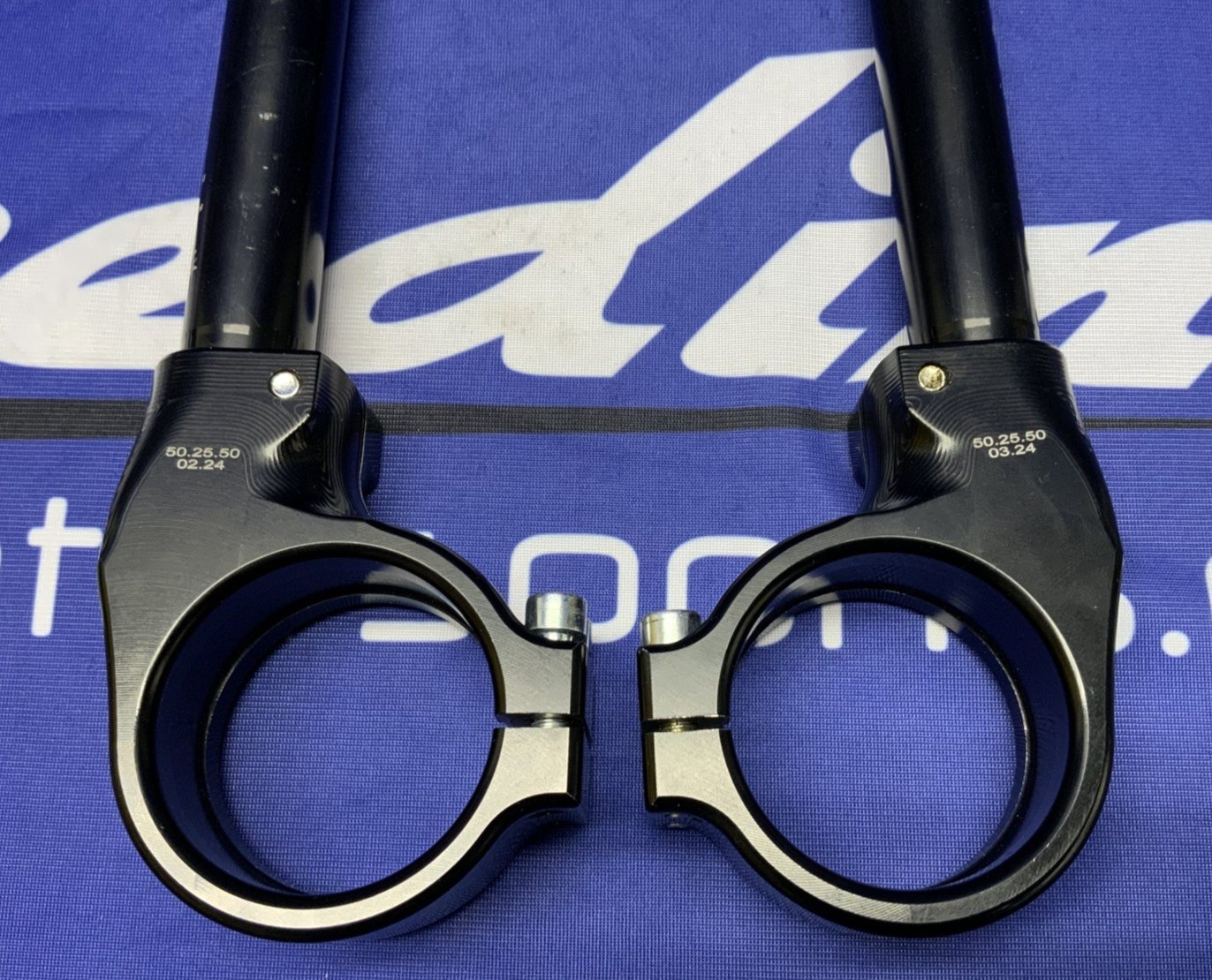 Spider Billet Clip On Handlebar Set W/ Tubes 25 Offset 50mm 50.25.50